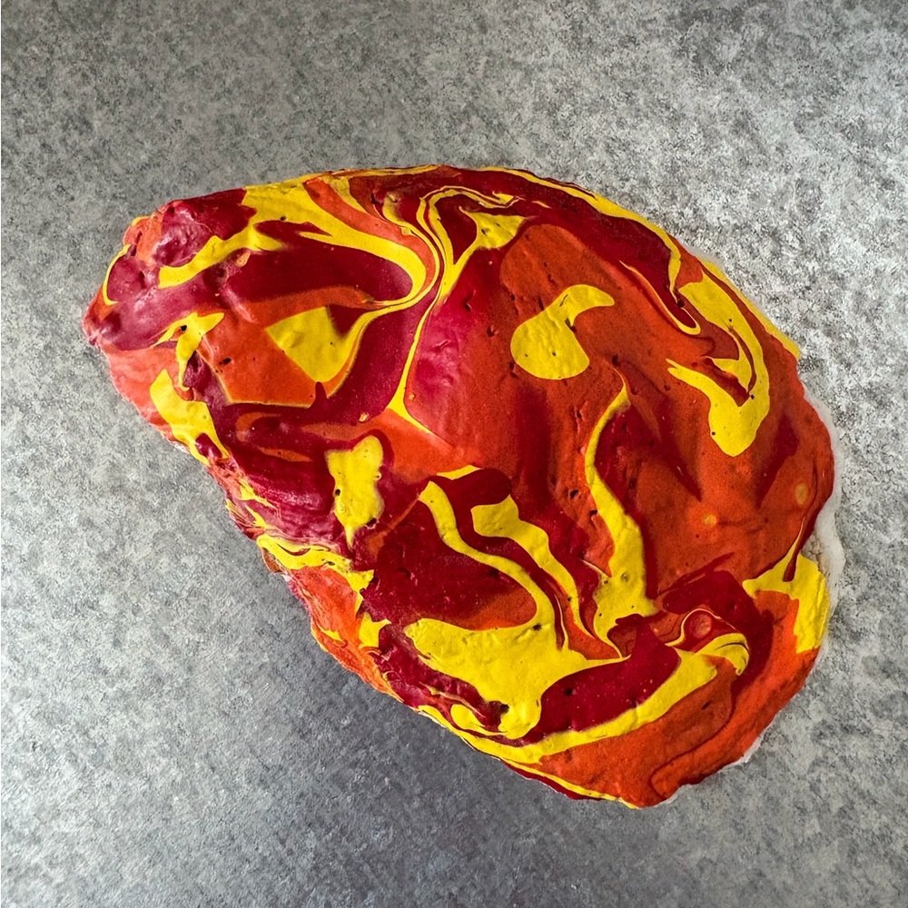 Handpainted Seashell Vibrant Abstract Art